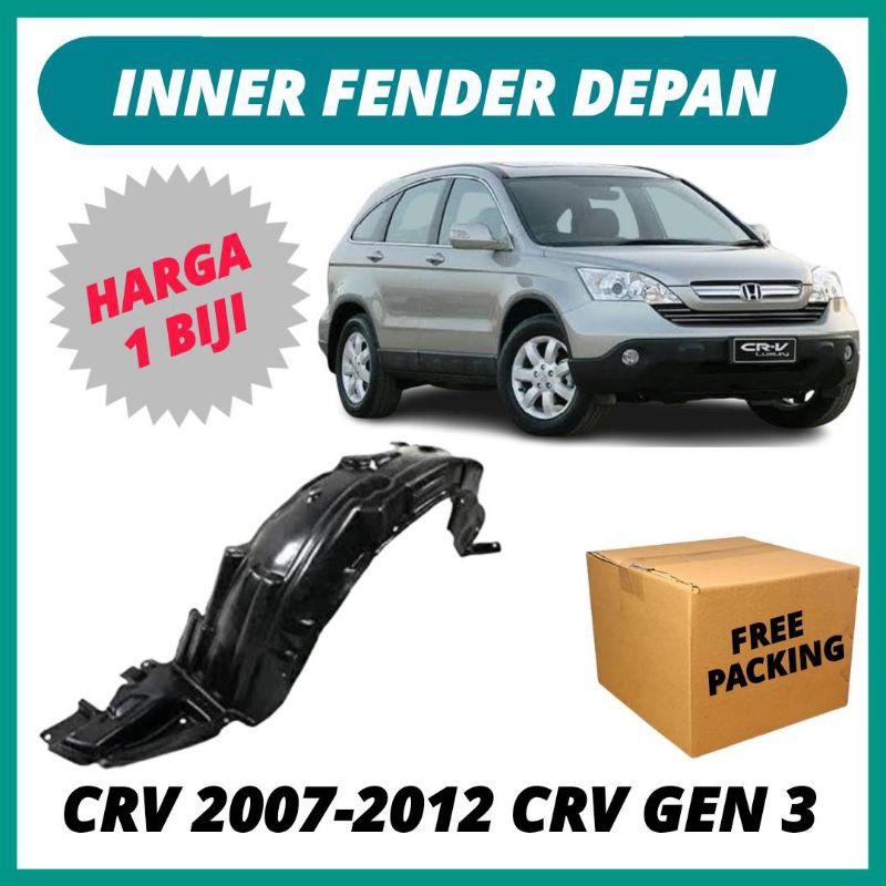 Inner Iner Liner Linner Fender / Spakbor Kolong Depan Crv 2007 2008 2009 2010 2011 2012, Crv Gen 3
