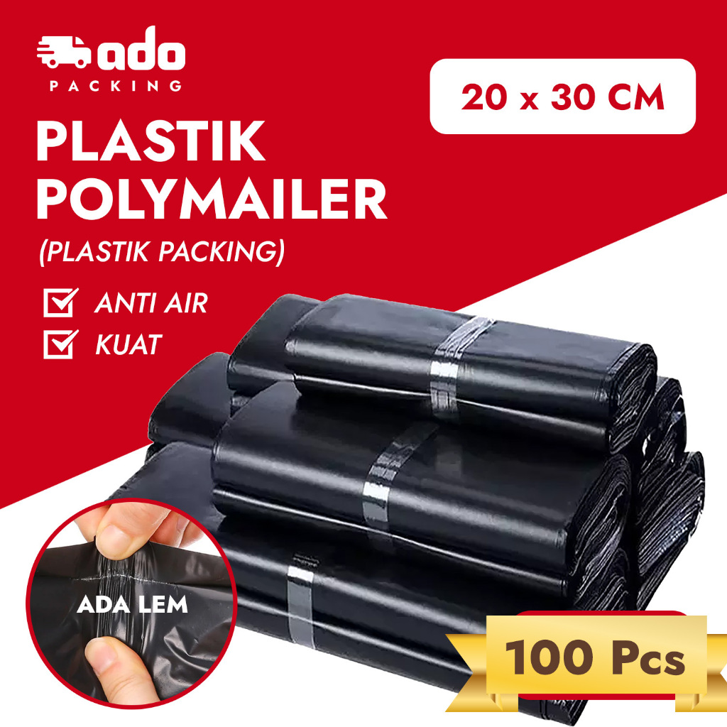 

Plastik Packing 20x30 Plastik Polymailer Glossy Bungkus Kuat (100 Pcs) - ADO Packing