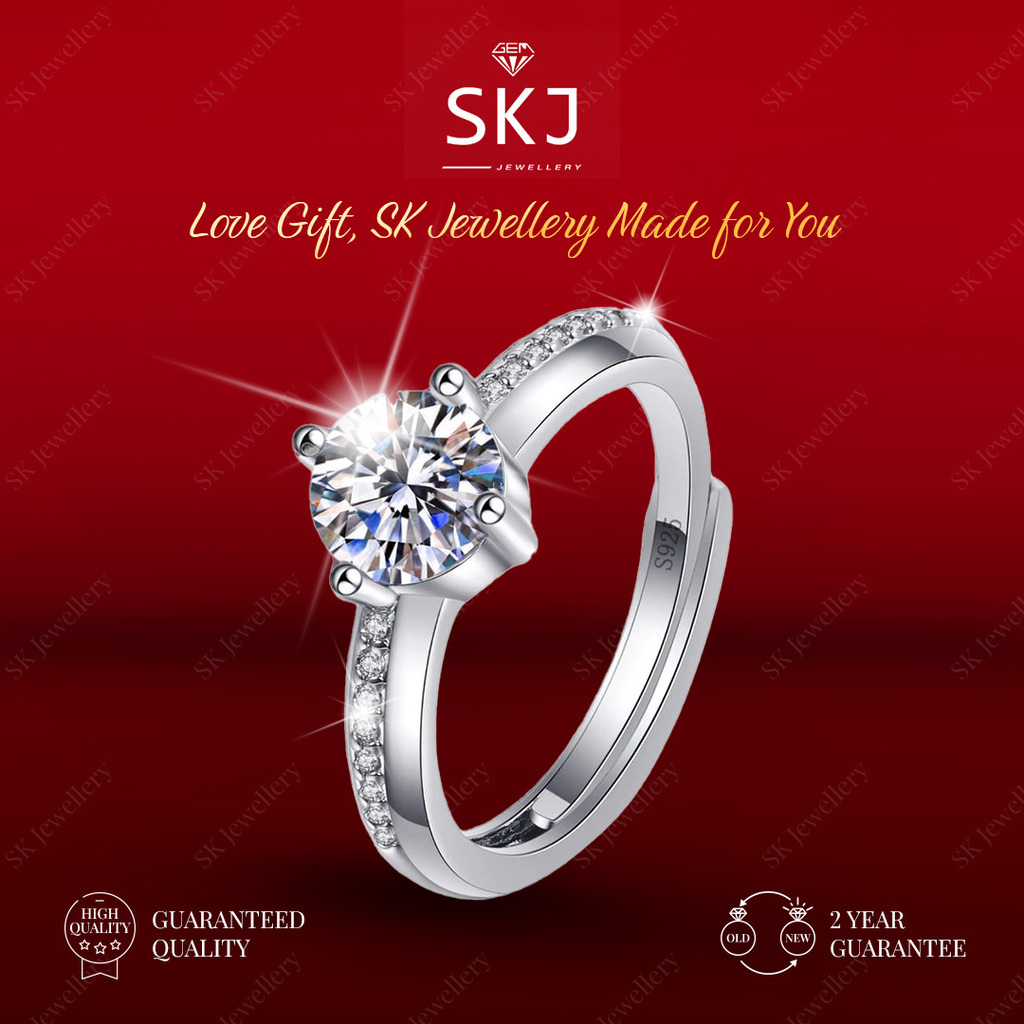 SK Jewellery -  Cincin Couple ring  Wanita Anti Karat Wedding   Nikah Kawin 1 CaratPerhiasan Lapis E