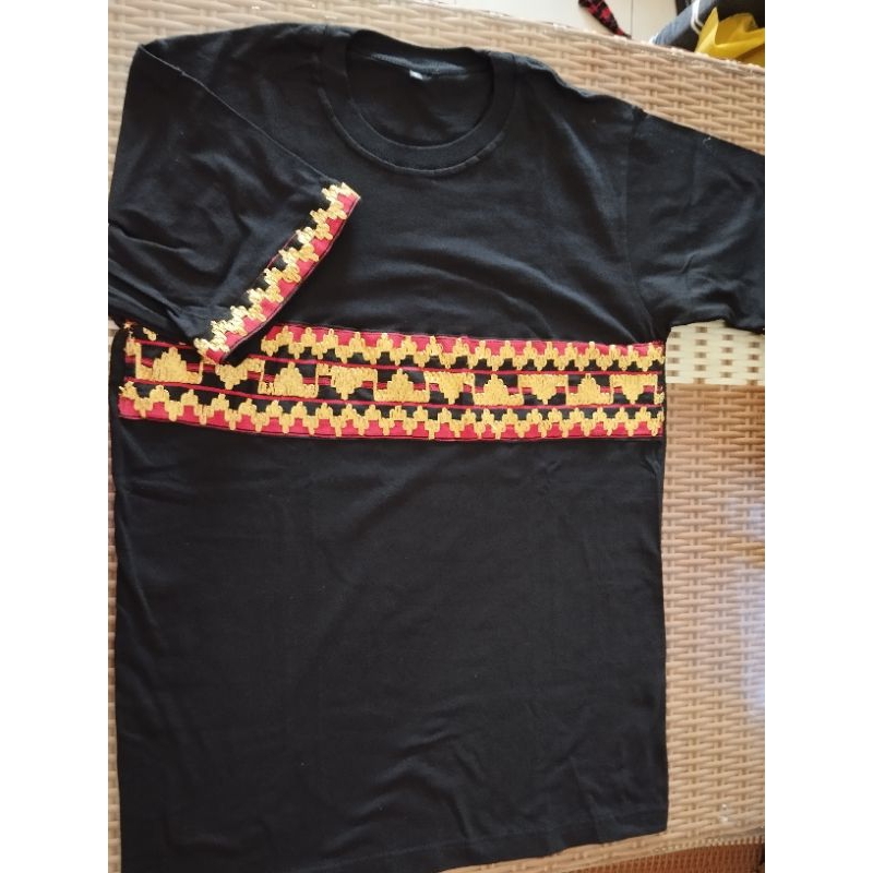 (COD) kaos tapis khas lampung oleh oleh lampung tapis asli lampung kaos tapis sulam asli