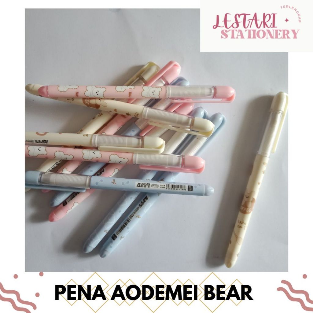 

Pena Aodemei Parti Ing/pena fancy/Pena Cute/Pena cute/pena bear/pena murah Lestari Stationery