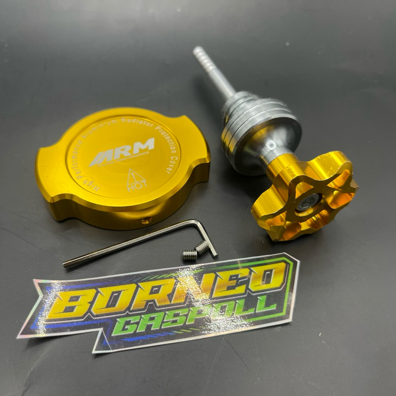 PAKET EMAS SERIES Tutup Oli jarum cnc + Cover tangki air Radiator cup radiator Tutup tanki air Radia