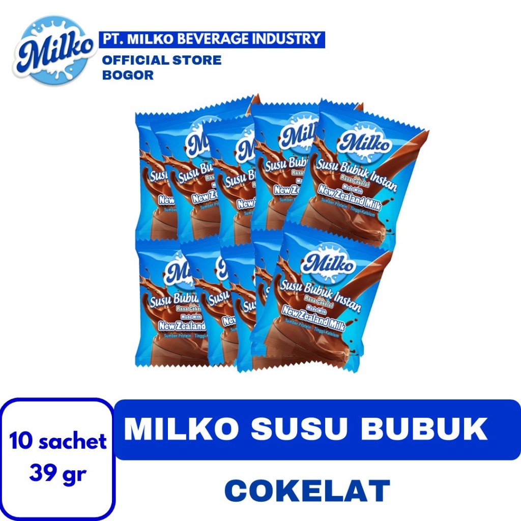 

MILKO SUSU BUBUK INSTANT RASA COKLAT 10 X 39 GR