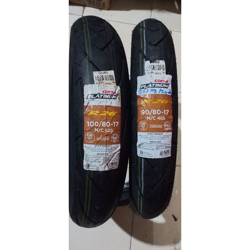 Ban Tubles CORSA PLATINUM R26 100/80,90/80,80/80 - 17