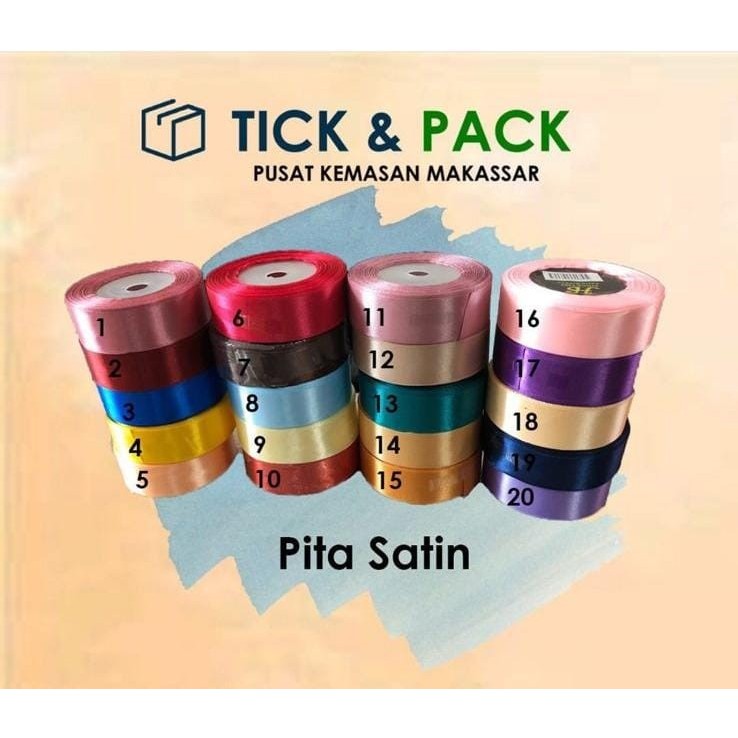 

Pita Satin 2.5 cm Untuk Kado / Buket Bunga / Hadiah Lainnya