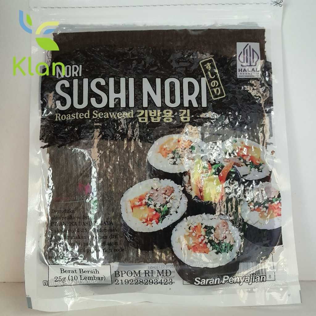 

JAVA SUSHI NORI GOLD/ SUSHI NORI SEAWEED RUMPUT LAUT / SUSHI NORI HALAL 25GR (ISI 10)