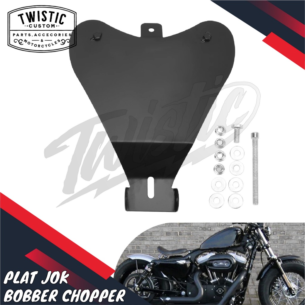 Plat Alas Jok Single Seat Motor Custom Chopper Bobber Universal