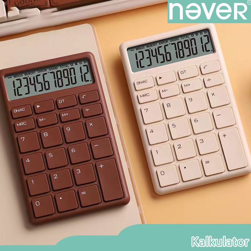 

Never Offiicial Kalkulator 12 digits aesthetic Calculator simple electronic ART L4U6