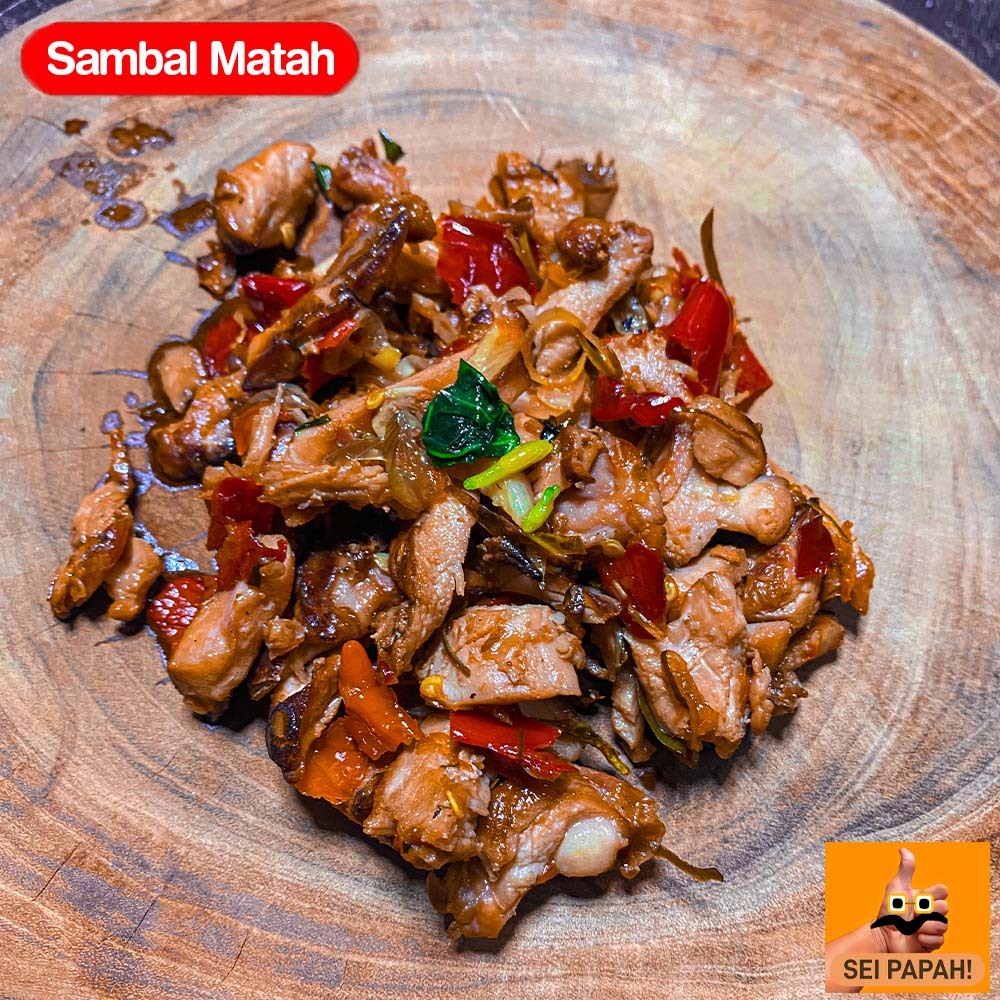 

SEI AYAM ASAP 250gr SAMBAL MATAH/SPICY BBQ MAKANAN INSTAN DAGING AYAM BEKU HALAL FROZEN FOOD SIAP SAJI SEI PAPAH