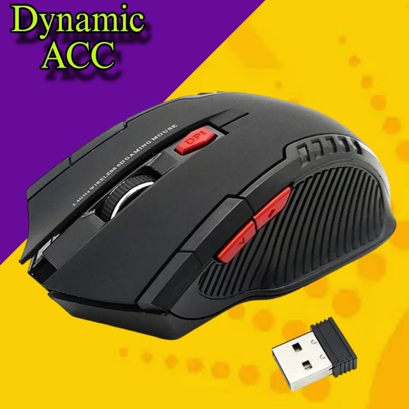 GAMING MOUSE WIRELESS 2000 DPI Fantech Mouse tanpa kabel - Hitam