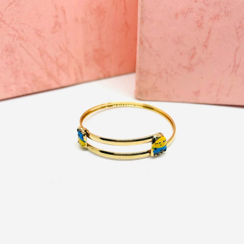 Gelang bayi emas asli kadar 300 model besot