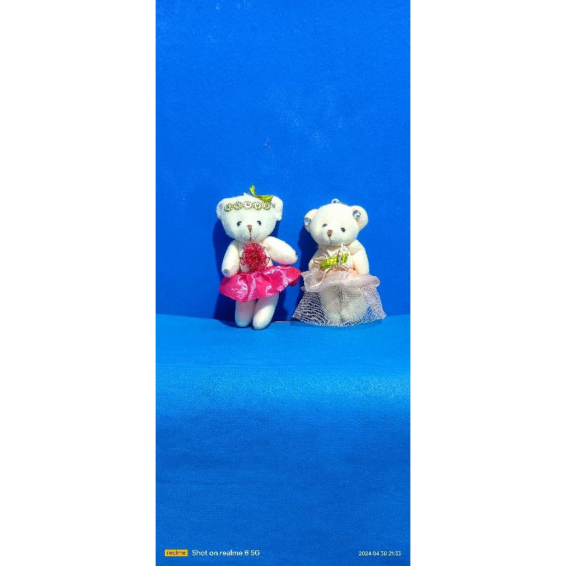 Gantungan Kunci / Gantungan Tas Boneka Teddy Bear Gaun No Brand