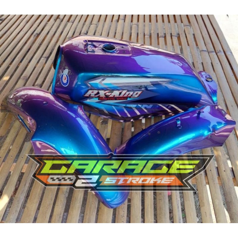 Tangki Tengki Bensin Yamaha RX King Bunglon Biru Ungu Style Byangkerok