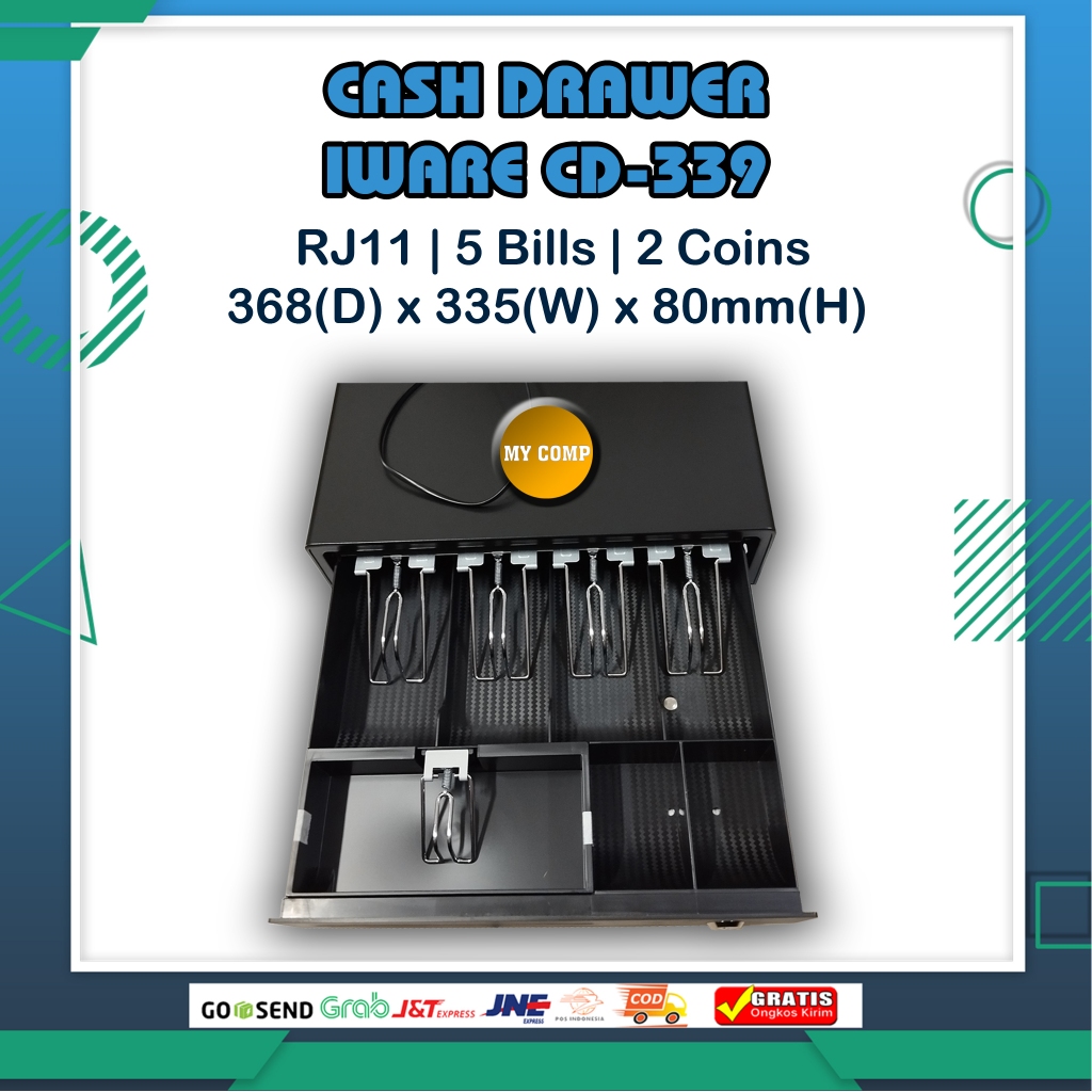 Cash Drawer Laci Uang Kasir Iware CD-339 CD339 5 Slot Penganti CD-330