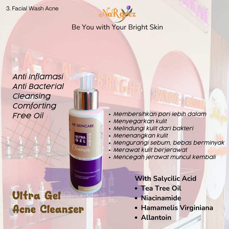 NR SKINCARE ULTRA GEL ACNE CLEANSER / FACIAL WASH ACNE by Nargeez