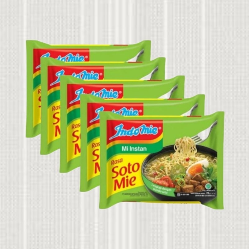 

Indomie Rasa Soto Mie 70g Isi Paket 5 Pcs