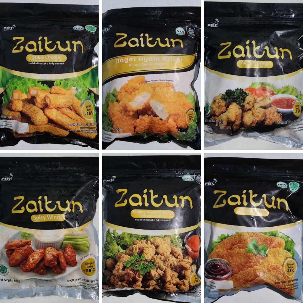 

Zaitun Chicken Nugget, Naget Keju, Karage, Spicy Wings, Pok Pok, Katsu, Crispy, 500gr