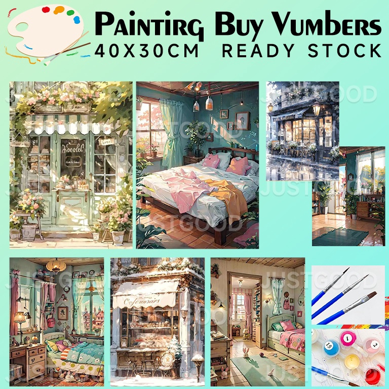 

Paint By Number 4 x 3 cm painting kit Oil Painting Acrylic Paint Decorative Painting Living Room Wall Painting ART P4T7