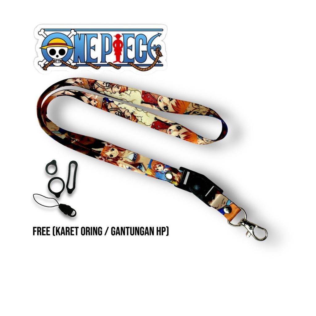 NAMI ONE PIECE ANIME Lanyard / Tali Gantungan HP / Lanyard ID CARD / Lanyard