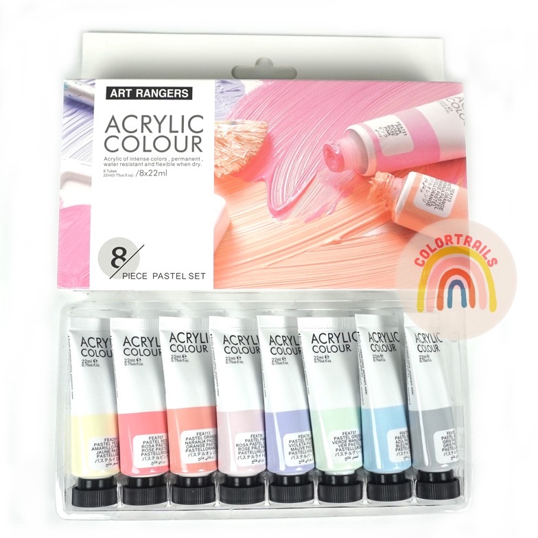 

Art Rangers Pastel Acrylic Paint Set 8x22ML 6x75ML Cat Akrilik ART V9V5