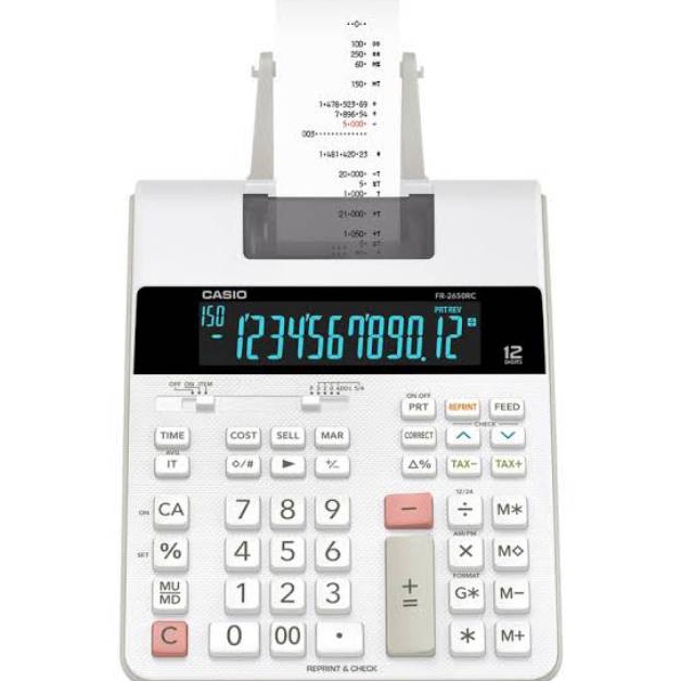 

CASIO FR265RC KALKULATOR PRINTING 265 RC CALCULATOR PRINT ART E7D7