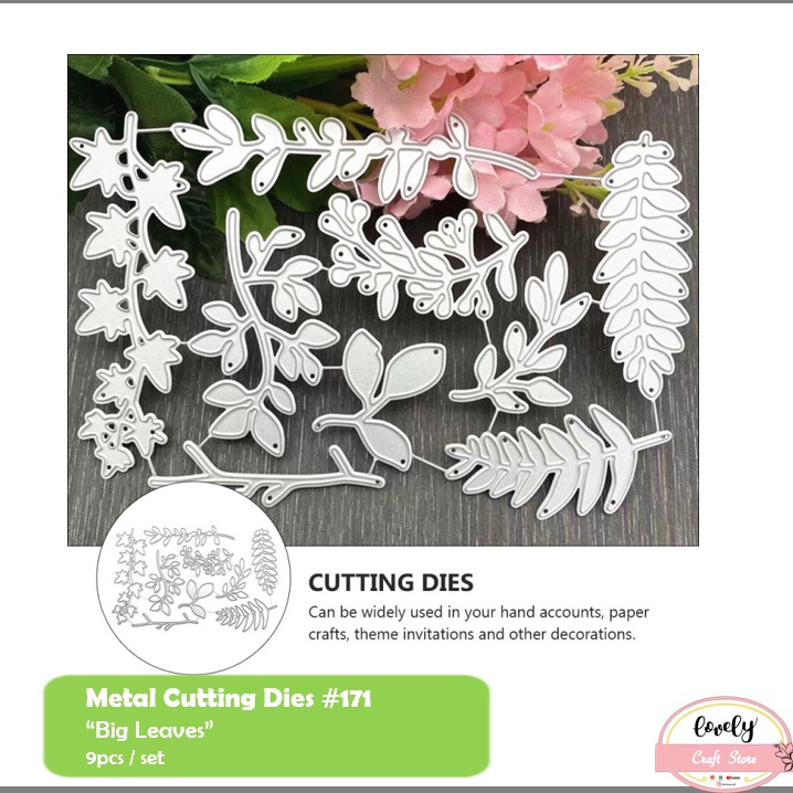 

LovelyCraftStore Metal Cutting Dies L3 Cetakan Stensil Stencil Mold Bentuk Daun Leaf untuk bahan Mahar Cards Journal Scrapbook ART W3Z7