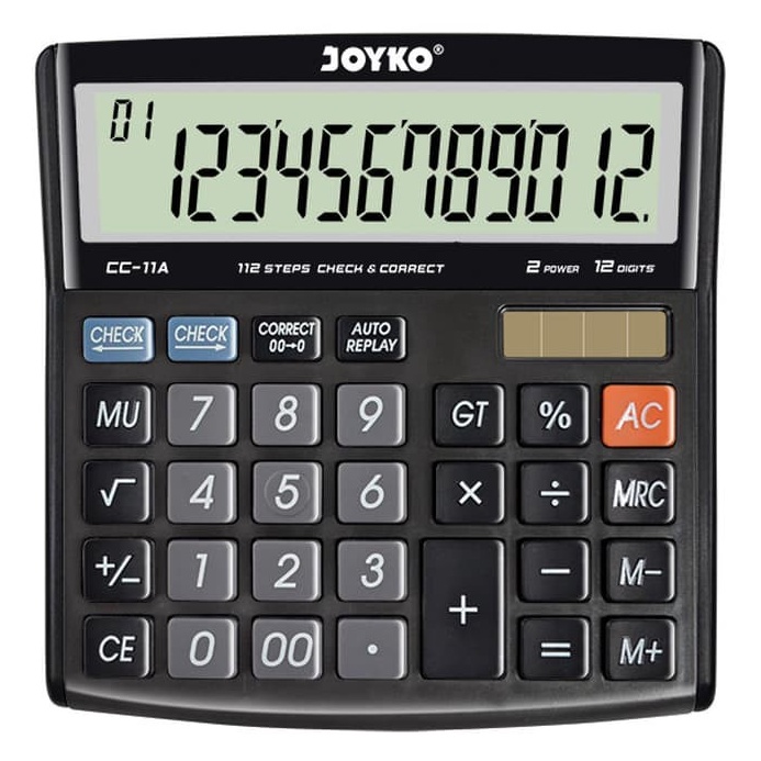 

Calculator Kalkulator Joyko CC11A 12 Digits Check Correct MURAH ART P3O4