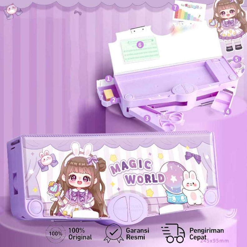 

Tempat Pensil Anak Serbaguna Motif Kartun Gratis Penghapus Penggaris Rautan Laki Laki Perempuan ART T5C3