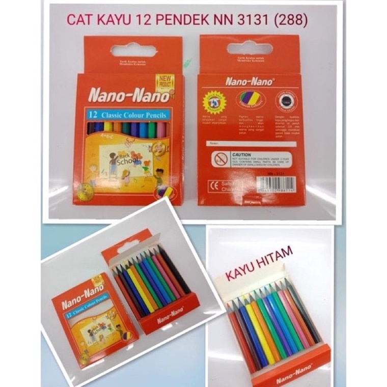 

Pensil warna kelir kayu pendek 12 warna harga per gross 12 set cuma ART P5Z5