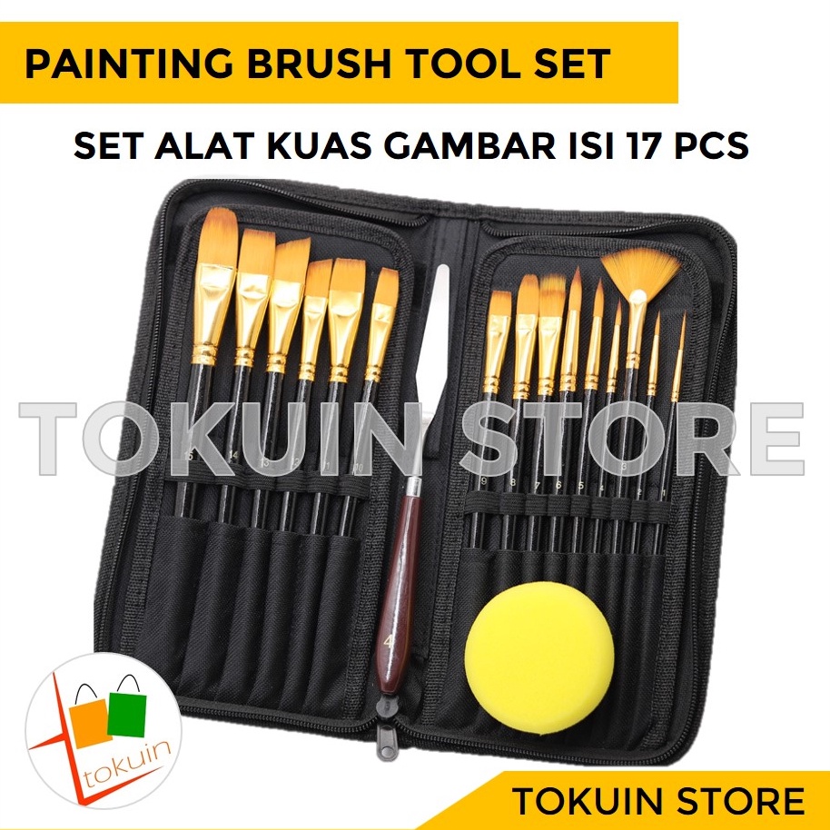 

Set Kuas Lukis Paint Brush Alat Lukis Kuas Cat Air Minyak Painting Set ART W5E5