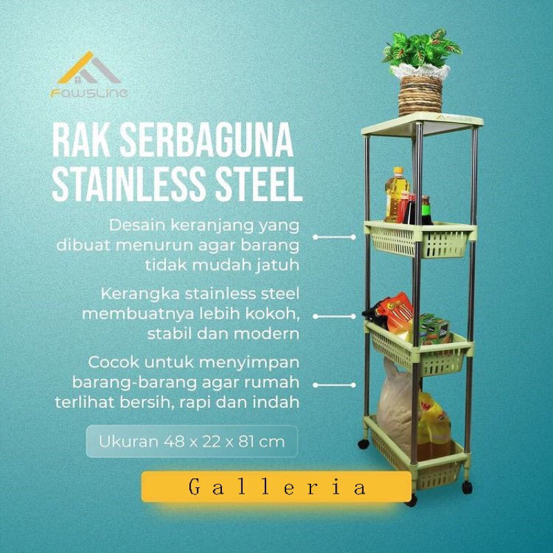RAK SERBAGUNA STAINLESS STEEL FAWSLINE