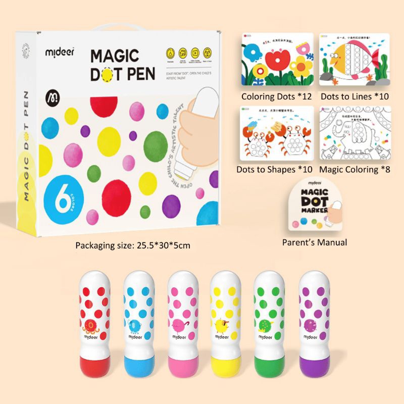 

Mideer dot marker magic dot pen colouring drawing mewarna anak anak Balita alat gambar