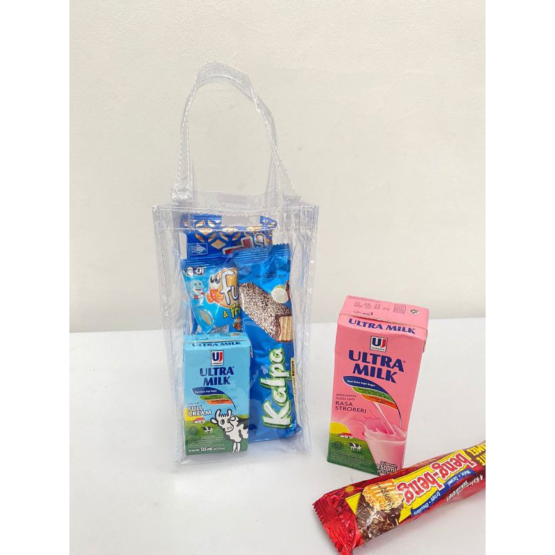 

Tas Mika PVC uk 10x10x20cm Souvenir Pernikahan Hampers Snack PER LUSIN