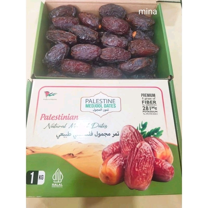 

Kurma Medjool Palistina//Palistine Grade A//Jumbo Kemasan Dus Premium 1kg