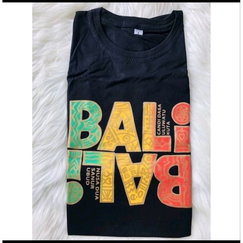 kaos Distro Baju oleh oleh BALI BALI lis GOLD BAJU SOUVENIR