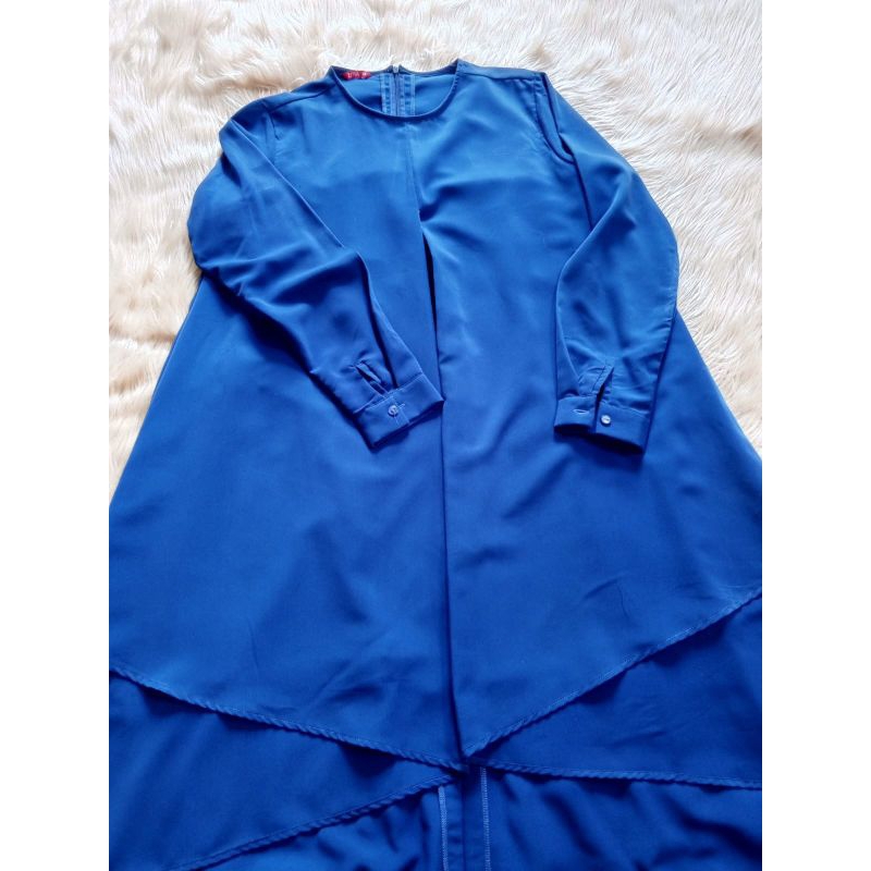 PRELOVED tunik Biru Polos Cantik ZOYA