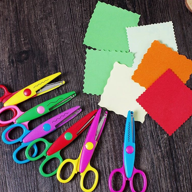 

6 buah gunting gerigi 6 pcs gunting gerigi DIY 6Pcs scissors zig zag gunting motif gunting zigzag ART T6P8