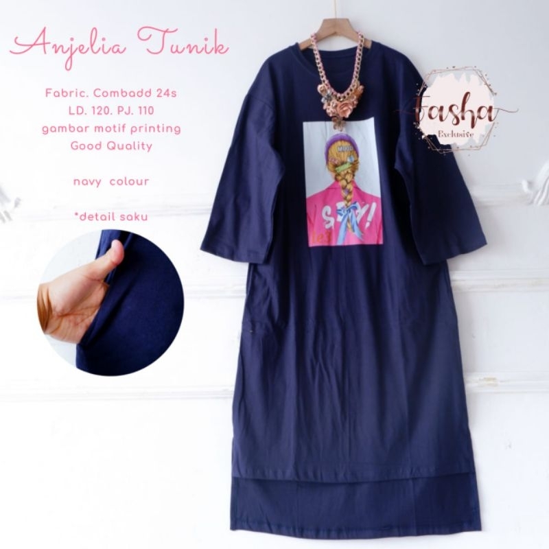 ANJELIA TUNIK BY FASHA TUNIK KAOS JUMBO LD 120