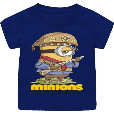 Baju kaos Minions Tentara Cowok/Cewek 1-12TAHUN/REMAJA/DEWASA S-7XL