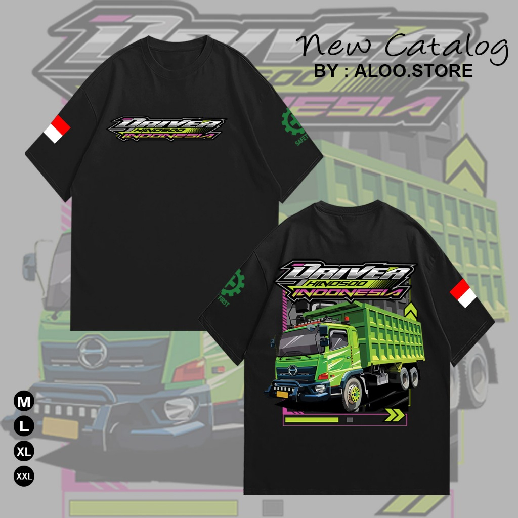Kaos Driver Muda Indonesia (Driver Truck Hino 500) / Kaos Kata Kata / Kaos Keren / Kaos Viral / Kaos