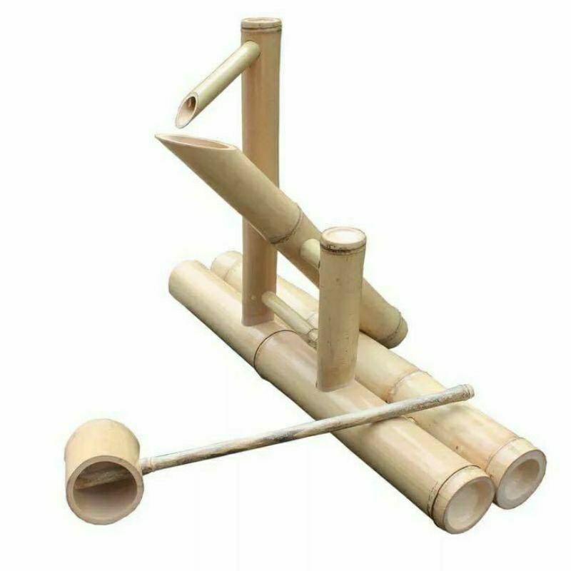 pancuran air bambu ,pancuran jungkat jungkit bersuara,pancuran air mancur dekorasi kolam