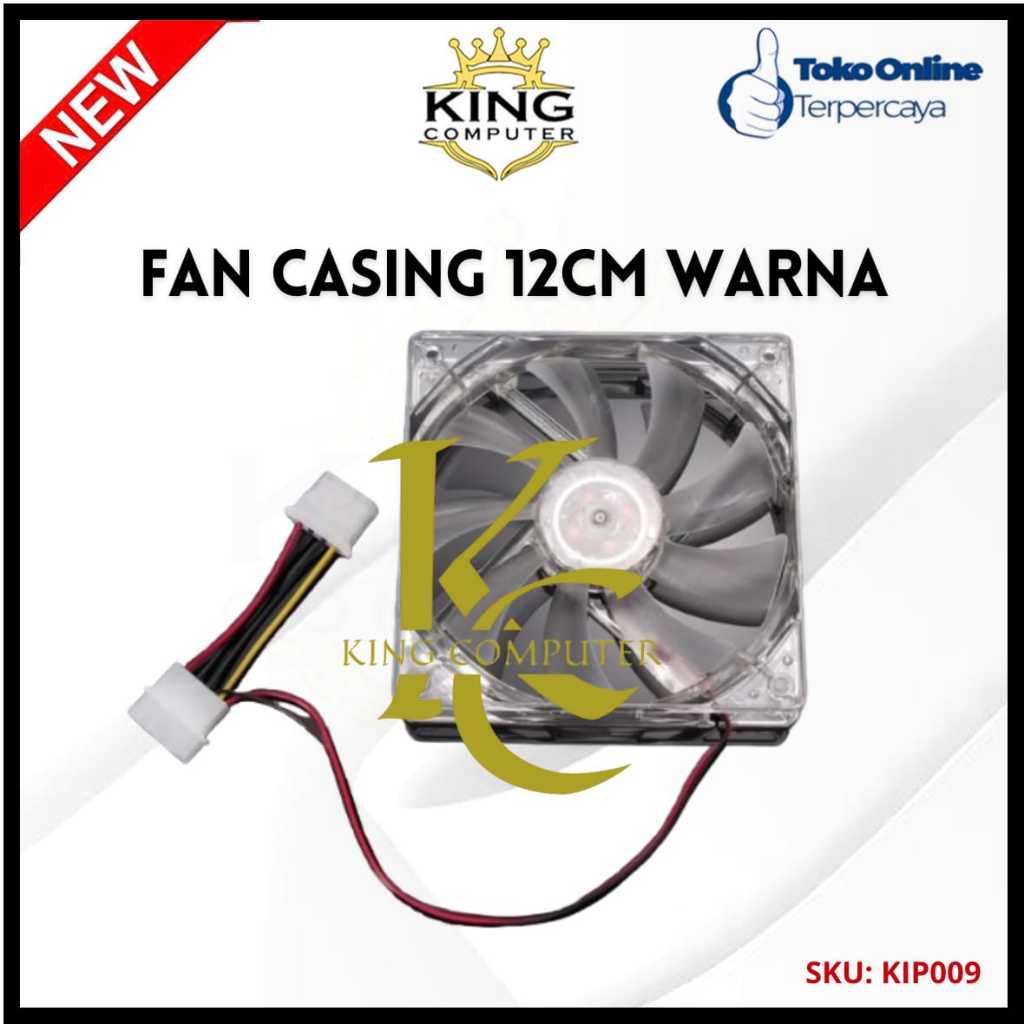 FAN CASING CPU 12CM WARNA KIPAS PC COOLER KOMPUTER 12 CM COLOUR 12V