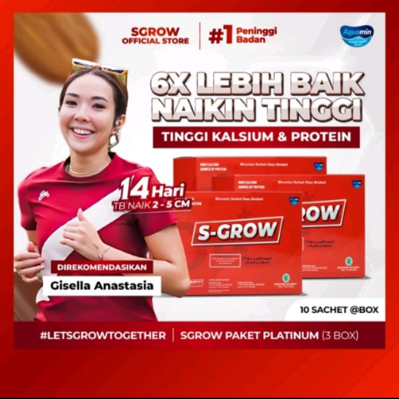 

S-GROW Susu Peninggi Badan Halal 100% Garansi - 3 BOX