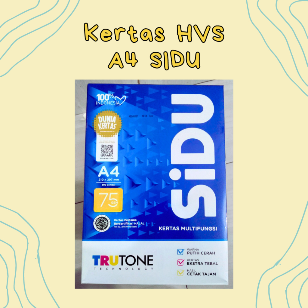 

HVS 75 GSM A4 SINAR DUNIA / SIDU