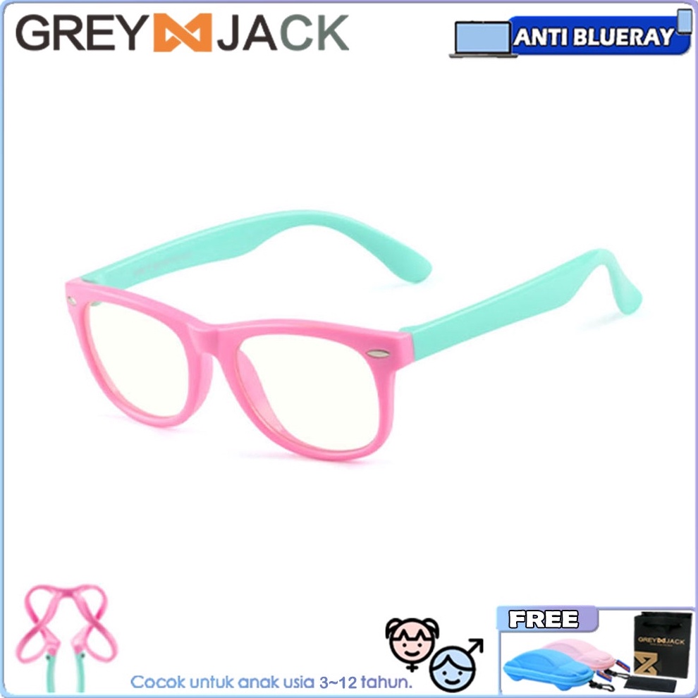 ART N24E Grey JackKacamata ANAK anti radiasi blueray komputer HP TV TR9 FA 82