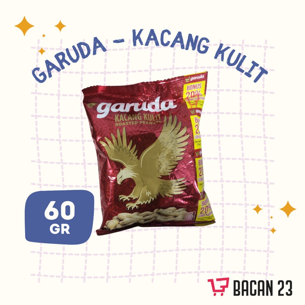 

Garuda Kacang Kulit (60 Gr) / Roasted Peanuts / Cemilan Kacang