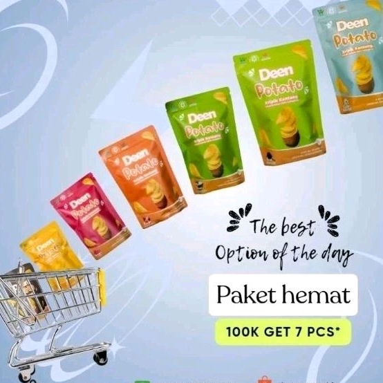 

PAKET HEMAT isi 7 pcs | keripik kentang Deen Potato