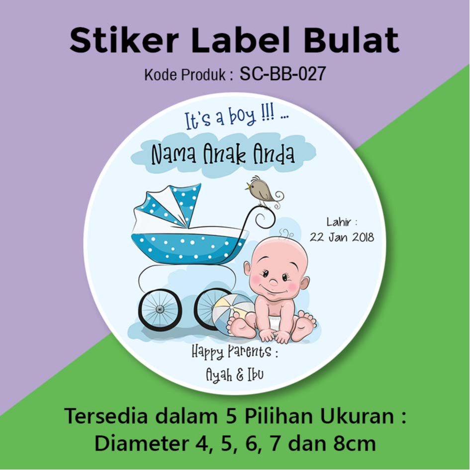 

STIKER LABEL KELAHIRAN BAYI STICKER SOUVENIR AQIQAH AKIKAH BABY SHOWER