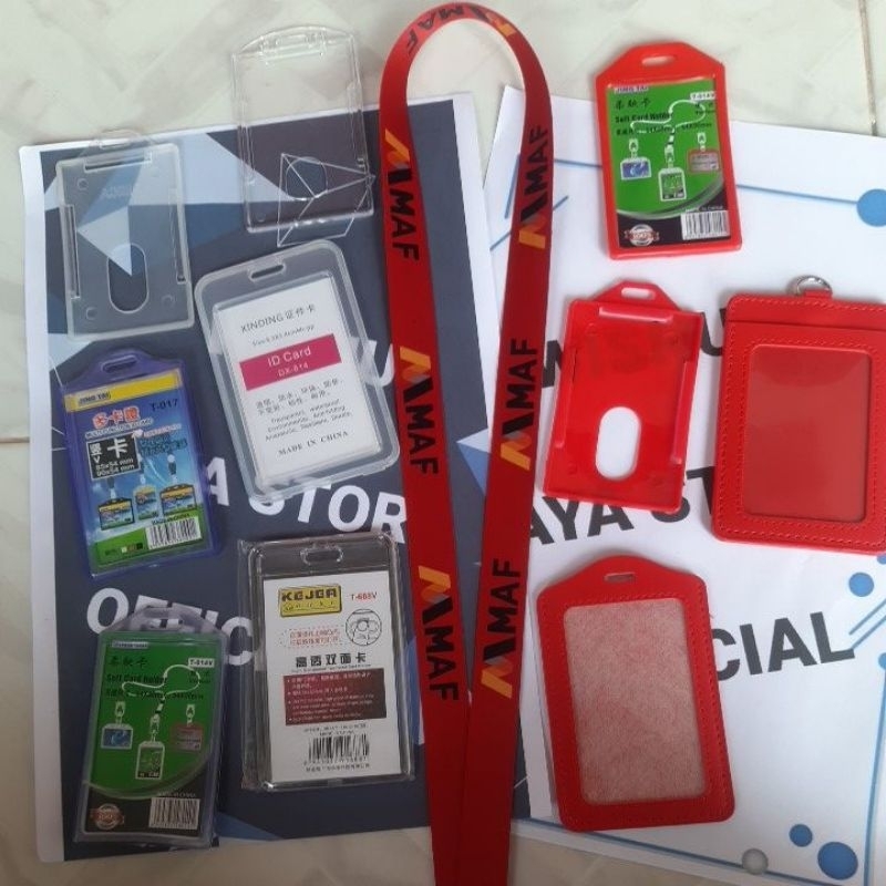 

lanyard/tali idcard bank mega merah terbaru termurah