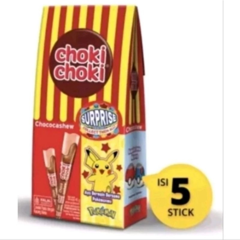 

Choki Choki Surprise Chococashew Edisi Pokemon 45gr